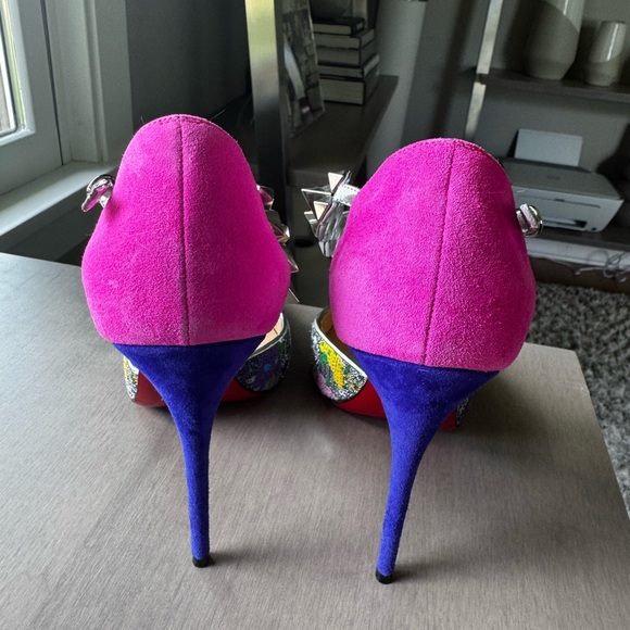 Christian Louboutin multi-colored Heel Shoes EU 38.5 - Picture 2 of 11